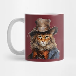 Ginger Cat Cowboy Mug